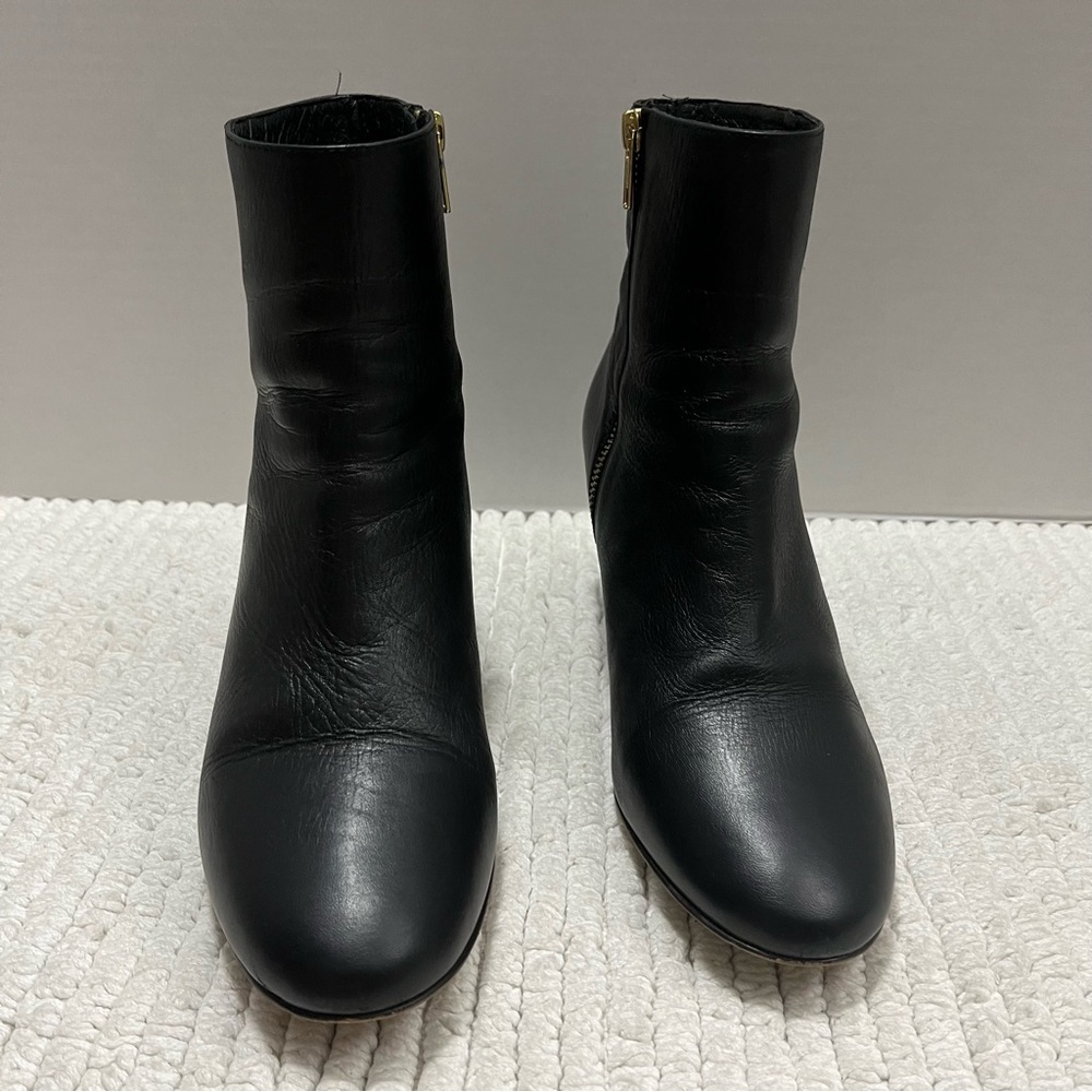 J. Crew Black Leather Ankle Boots Size 10‎ Women - Picture 2 of 16